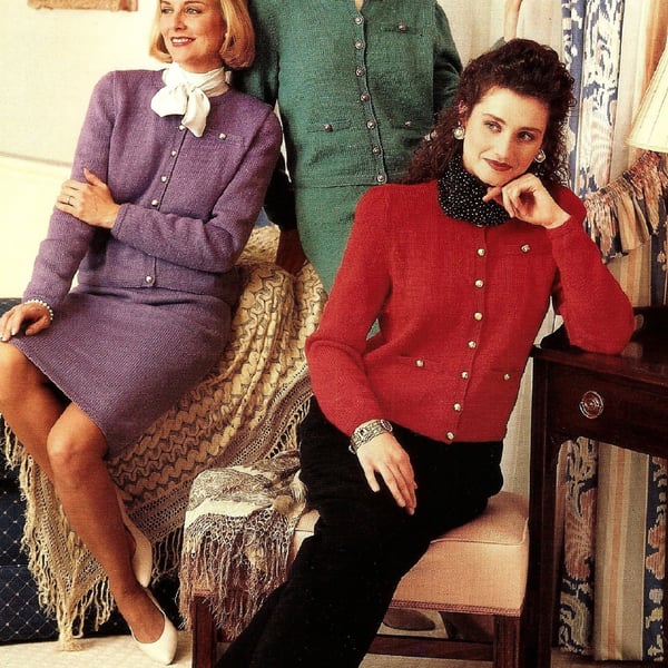VINTAGE KNITTING PATTERN Ladies Suit