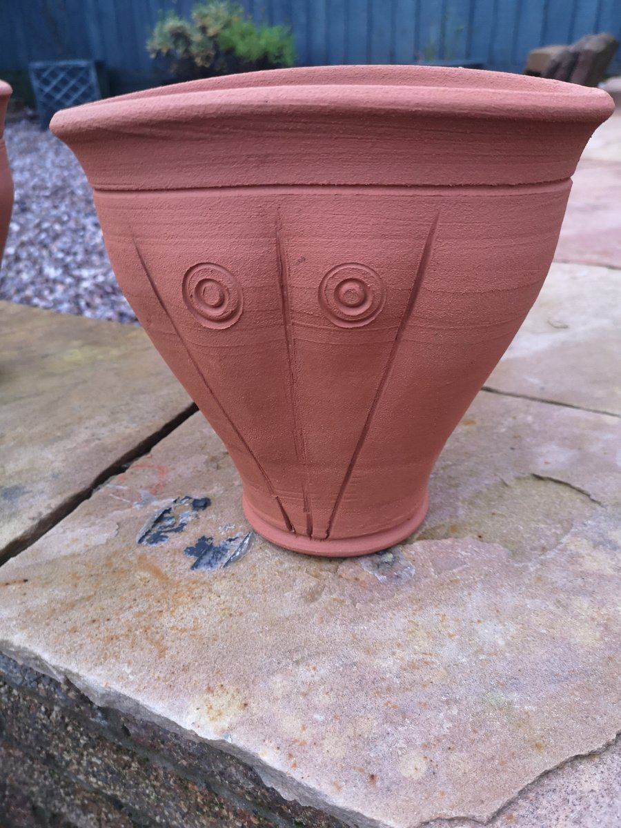 Handmade Terracotta wall pots.