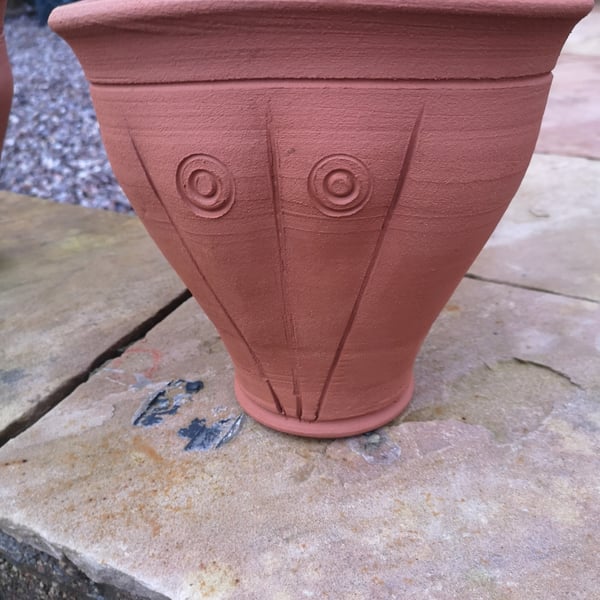 Handmade Terracotta wall pots.