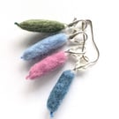 Felted stitch markers for knit or crochet - set of 4 pastel colours