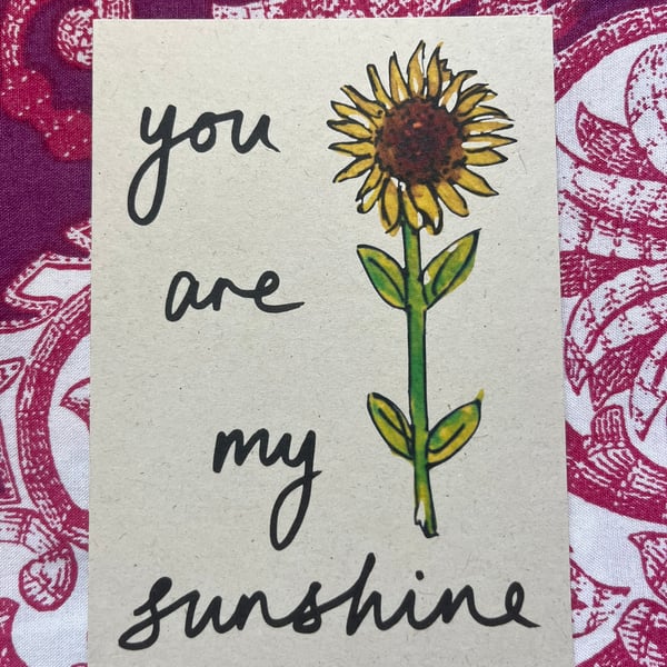 You Are My Sunshine A5 Print