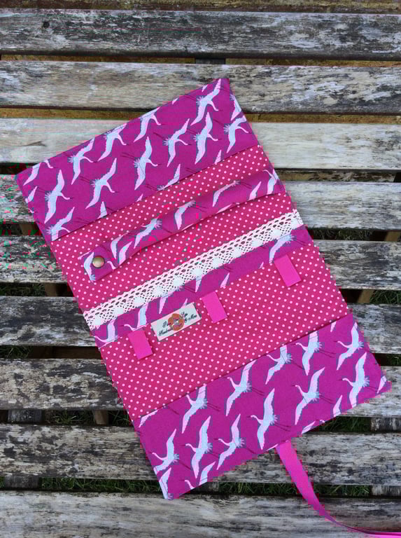 Cranes jewellery roll, Japanese crane jewellery storage, Travel organiser