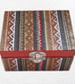 Patterned Stripe Decorated Wooden Trinket Keepsake Box 12cm - Image 2