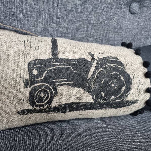 Hand Printed Tractor Cushion