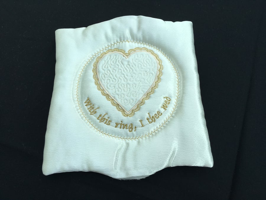 Sew it Yourself. Ring Pillow to Customise In Your Own Way. 