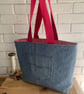 Upcycled Quilted Denim Tote Bag, Analogue Bag - Image 8
