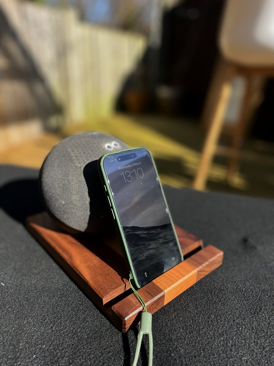 Amazon Echo Stand – Walnut & Cherry Speaker & Phone Stand – No.1