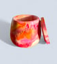 Sunrise Marbled Jewellery Box with Stars Pink Orange Yellow Handmade Gift