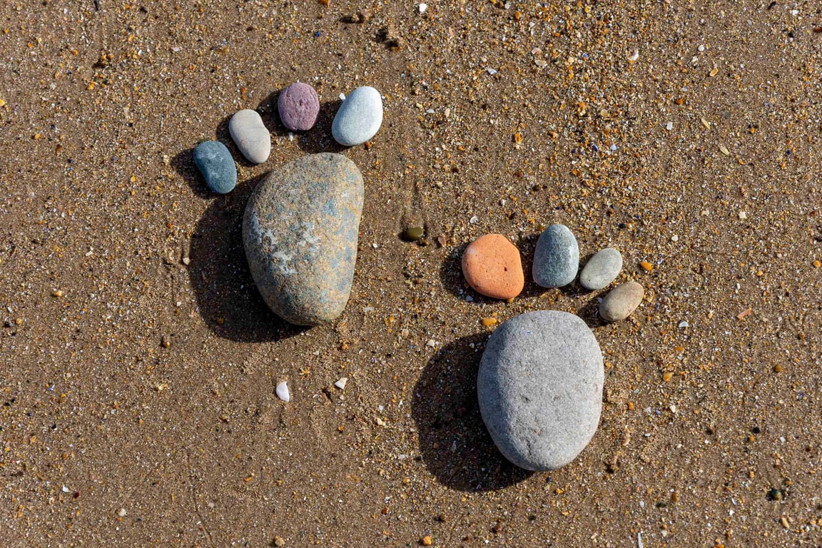 Stone footprint landscape print