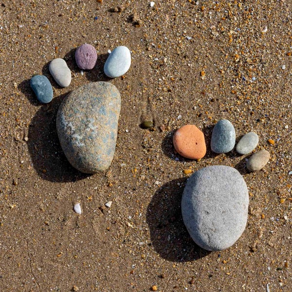 Stone footprint landscape print