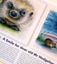 Original hand painted watercolour print of a sussex southdowns Hedgehog - Image 5