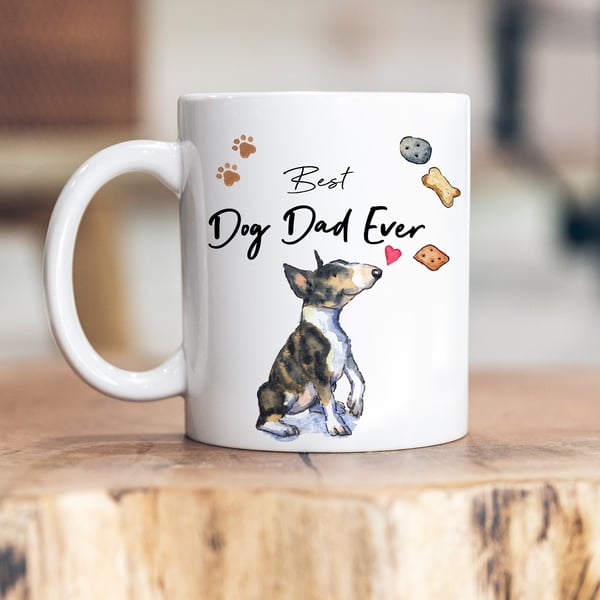 Best Dog Dad Bull Terrier Ceramic Mug