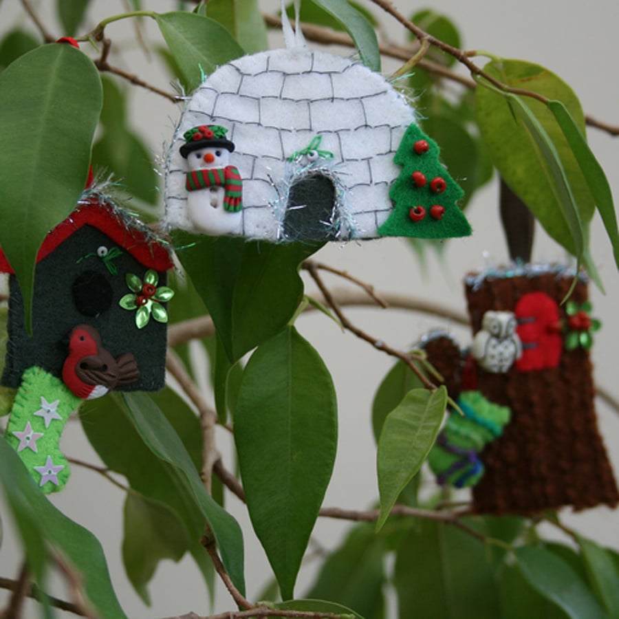 Trio of Cute Tree Decorations