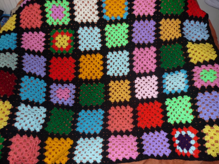 Hand crochet large blanket
