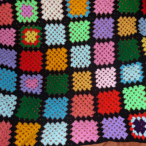 Hand crochet large blanket