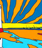 New Brighton lighthouse colourful painting - Image 1