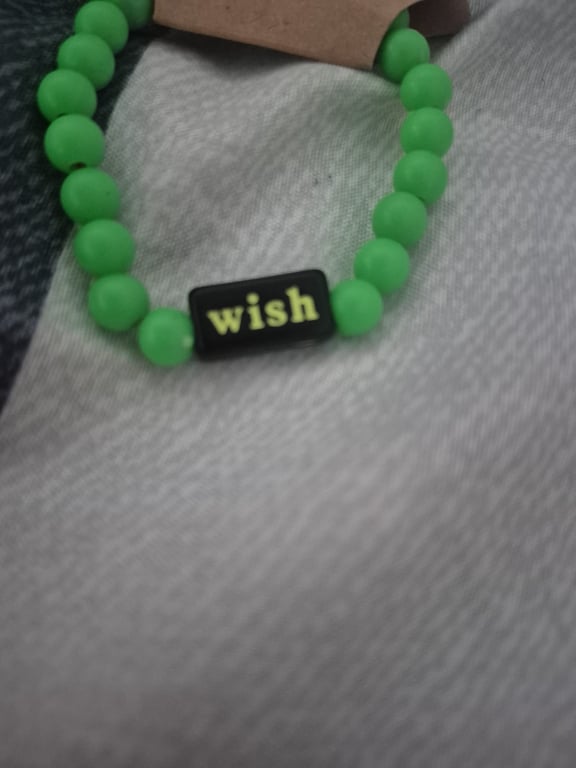 A green bracelet