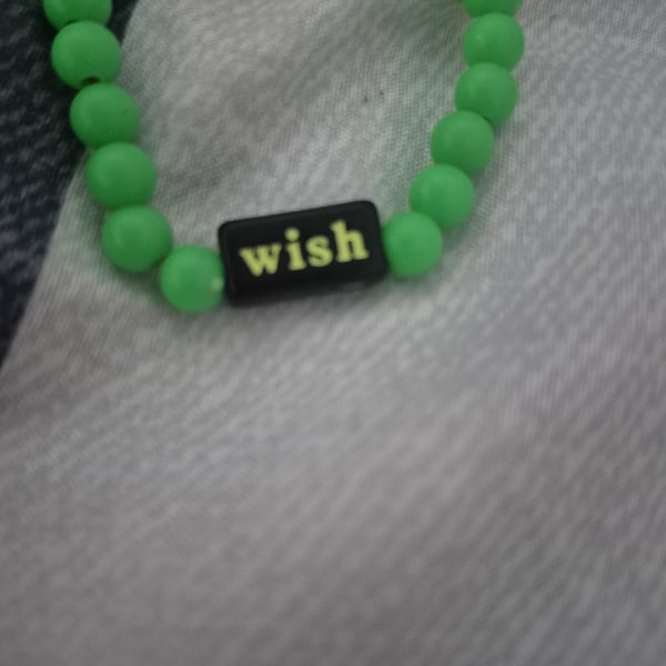 A green bracelet