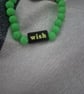 A green bracelet