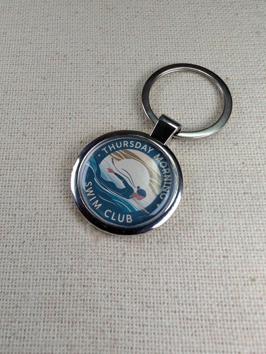 Thursday Morning Swim Club - Swimmer Keyring - Large Resin Finished Keyring