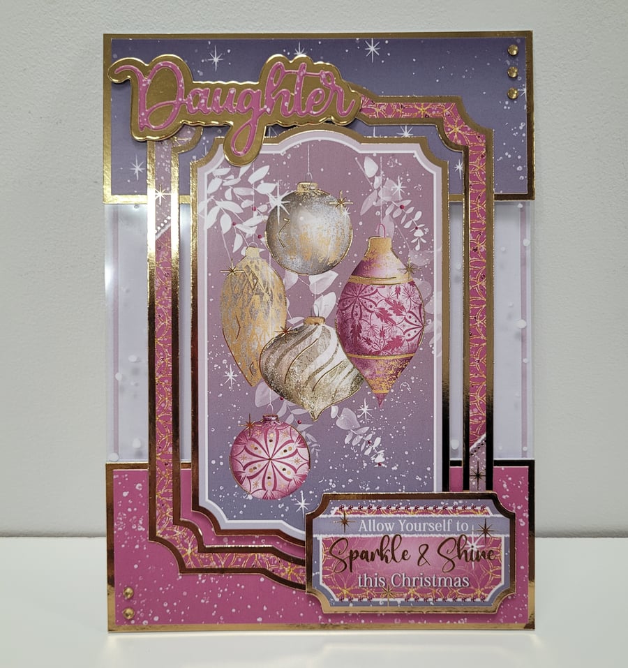 Daughter Christmas Card - Allow Yourself to Sparkle and Shine this Christmas