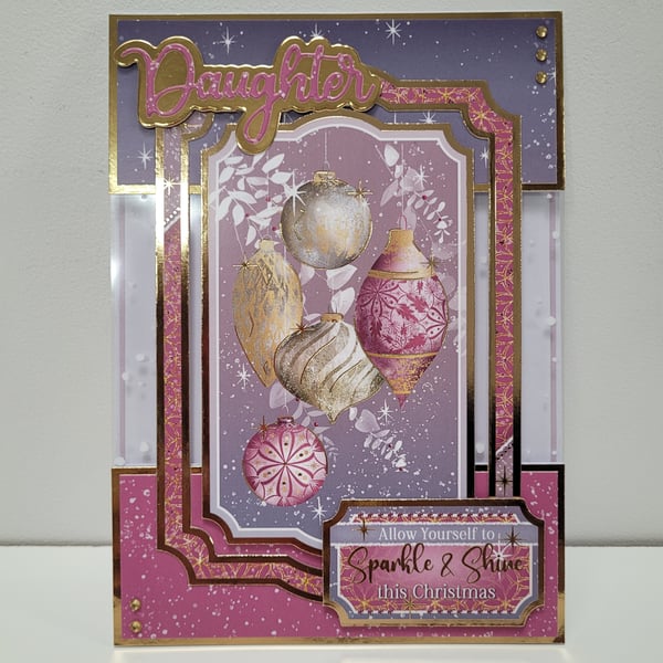 Daughter Christmas Card - Allow Yourself to Sparkle and Shine this Christmas