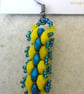 Brickwork-pattern bead earrings (customisable) - Image 1