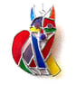 Fox Suncatcher Stained Glass Funky Rainbow