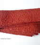 Flecked wool red tie - Rustic wedding theme - Father's Day gift  - Image 5