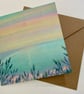 Sunset over the Bay, blank greetings card - Image 1