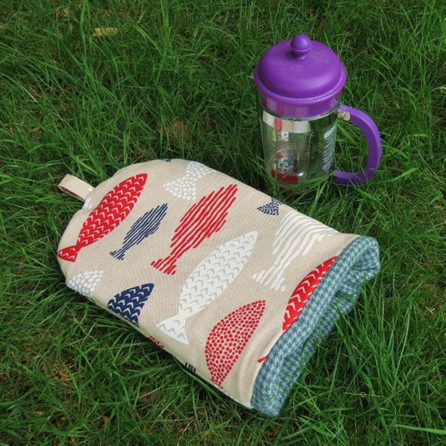 Coffee Cosy.  A coffee cosy, size large. To fit a 6 - 8 cup cafetiere. Fish.