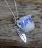 Sterling silver mini jug and leaf pendant ,necklace  - Image 2