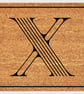 X Letter Door Mat - Monogram Letter X Welcome Mat - 3 Sizes