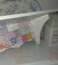 Wooden Wall Shelf Storage Made Using Cath Kidston Rare Vintage Patchwork Design  - Image 8