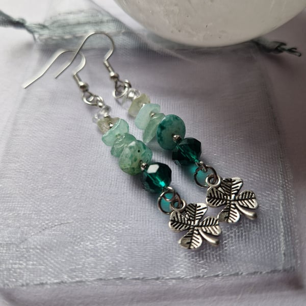 Beautiful lucky clover earrings 