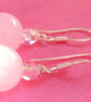 Rose Quartz and Swarovski Crystals Sterling Silver Earrings - Image 1