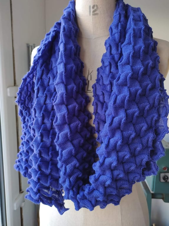 Machine Knitting PDF email Pattern Origami Scarf Brother Electronic & G Carriage