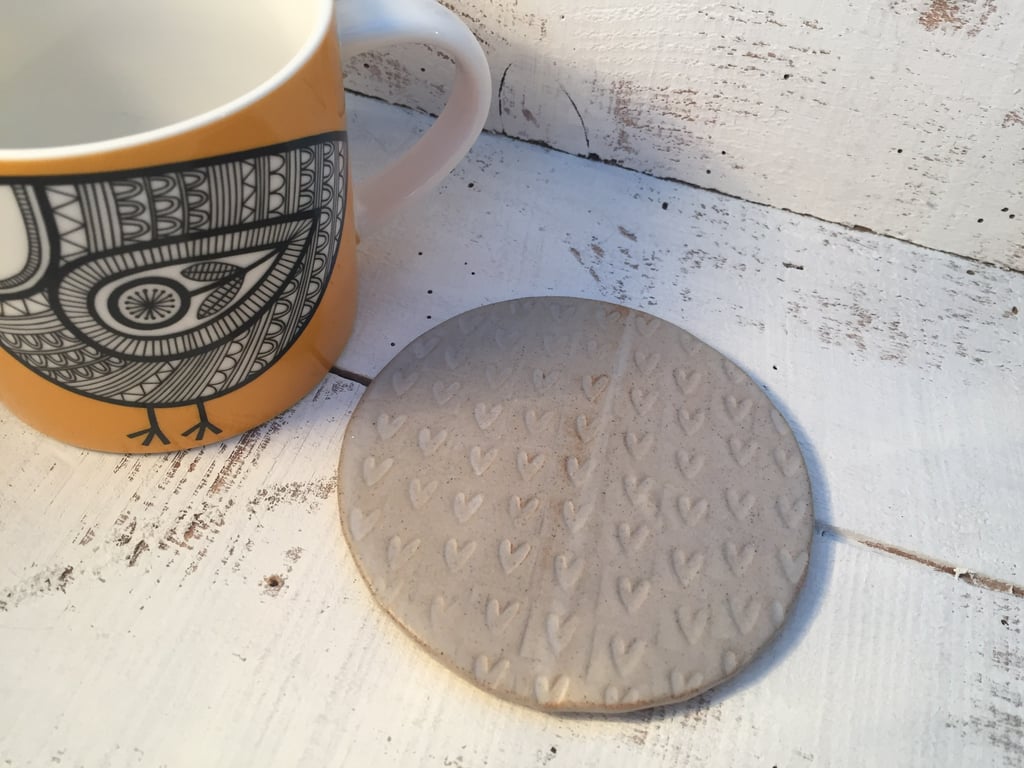 ceramic coaster, single coaster, bespoke design, candle stand, gift idea