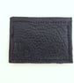 Leather Cardholder Handstitched Navy and Hot Pink three slot - Image 5