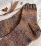 Hand Spun Hand Knitted Autumn Wool Socks - Image 5