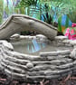 Bridge Over Fairy Pool Stone Birdbath - Image 1