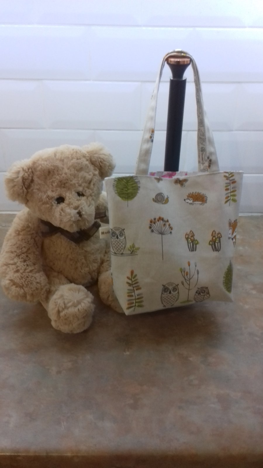 Little girls Mr fox and his woodland friends tote bag