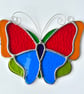 Stained Glass Large Butterfly Suncatcher - Handmade Decoration - Multi - Image 4