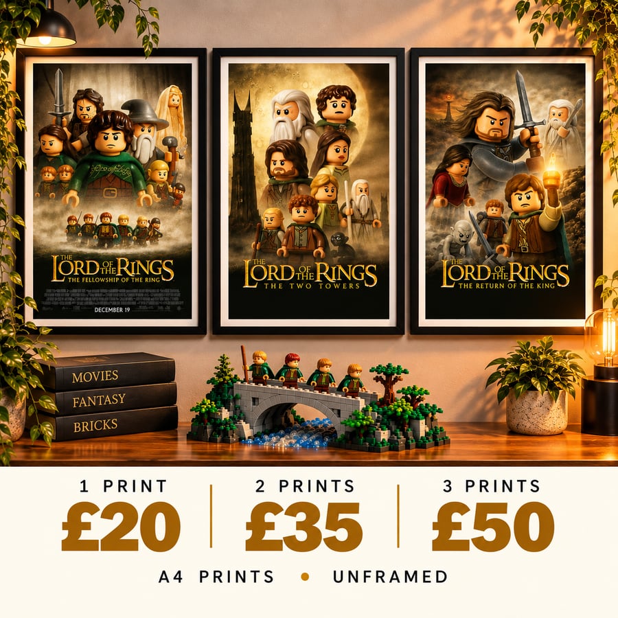 Lord of the Rings Trilogy Art Prints - Fellowship Two Towers Return of King