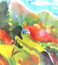 A4 Print Coastal house on a hill. - Image 2