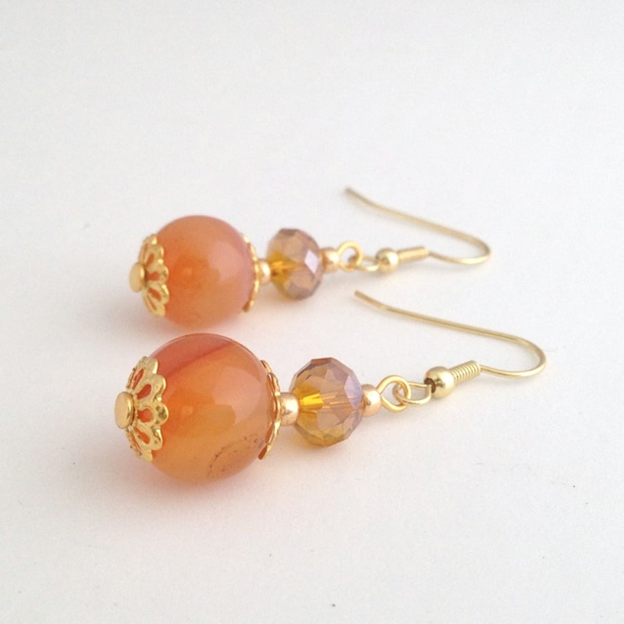 Carnelian Drop Earrings
