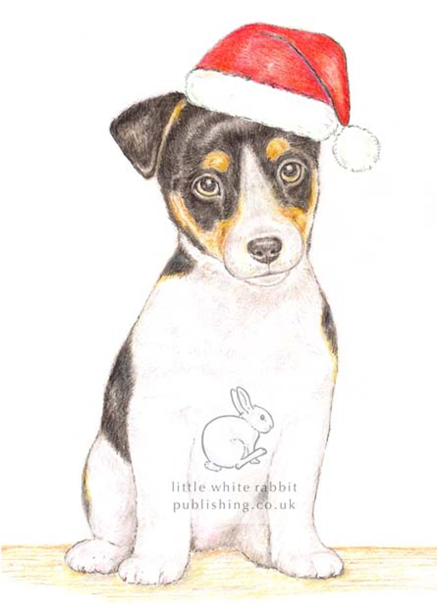 Jack the Jack Russell - Christmas Hat Card