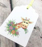Floral Giraffe Gift Tags - set of 4 tags - Image 5