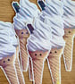 Holographic 99 Flake Ice Cream - Cute Soft Serve Vinyl Sticker - Image 3