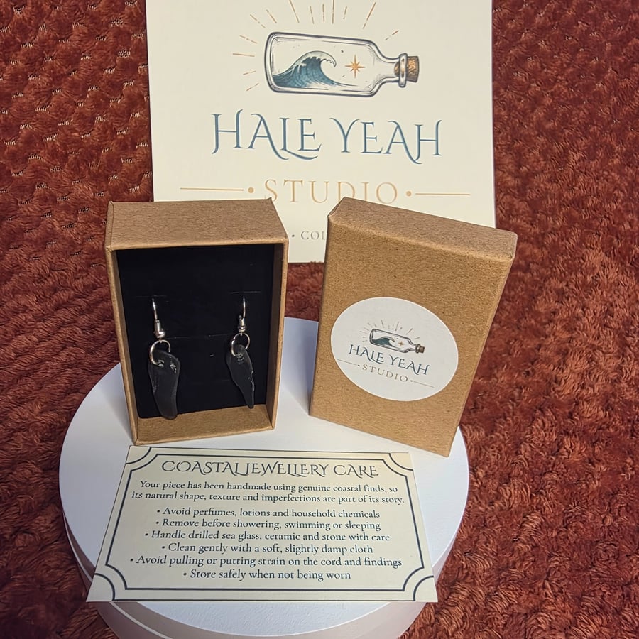 Found Pair Earrings 001 - Tiger's Eye Crystal Drop Earrings
